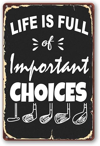 Letrero de golf deportivo de metal para hombre, letreros de cueva y decoración, letrero de lata de golf, póster vintage para decoración de pared,