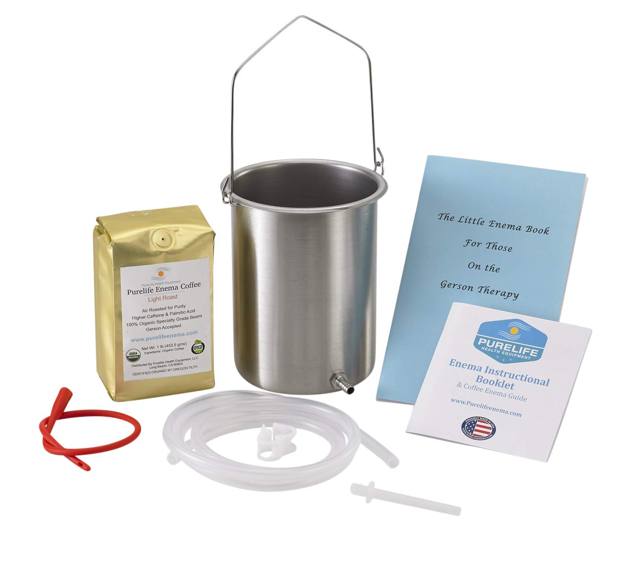 Buy Purelife USA Safe Stainless Steel Coffee Enema Kit Non Toxic USA