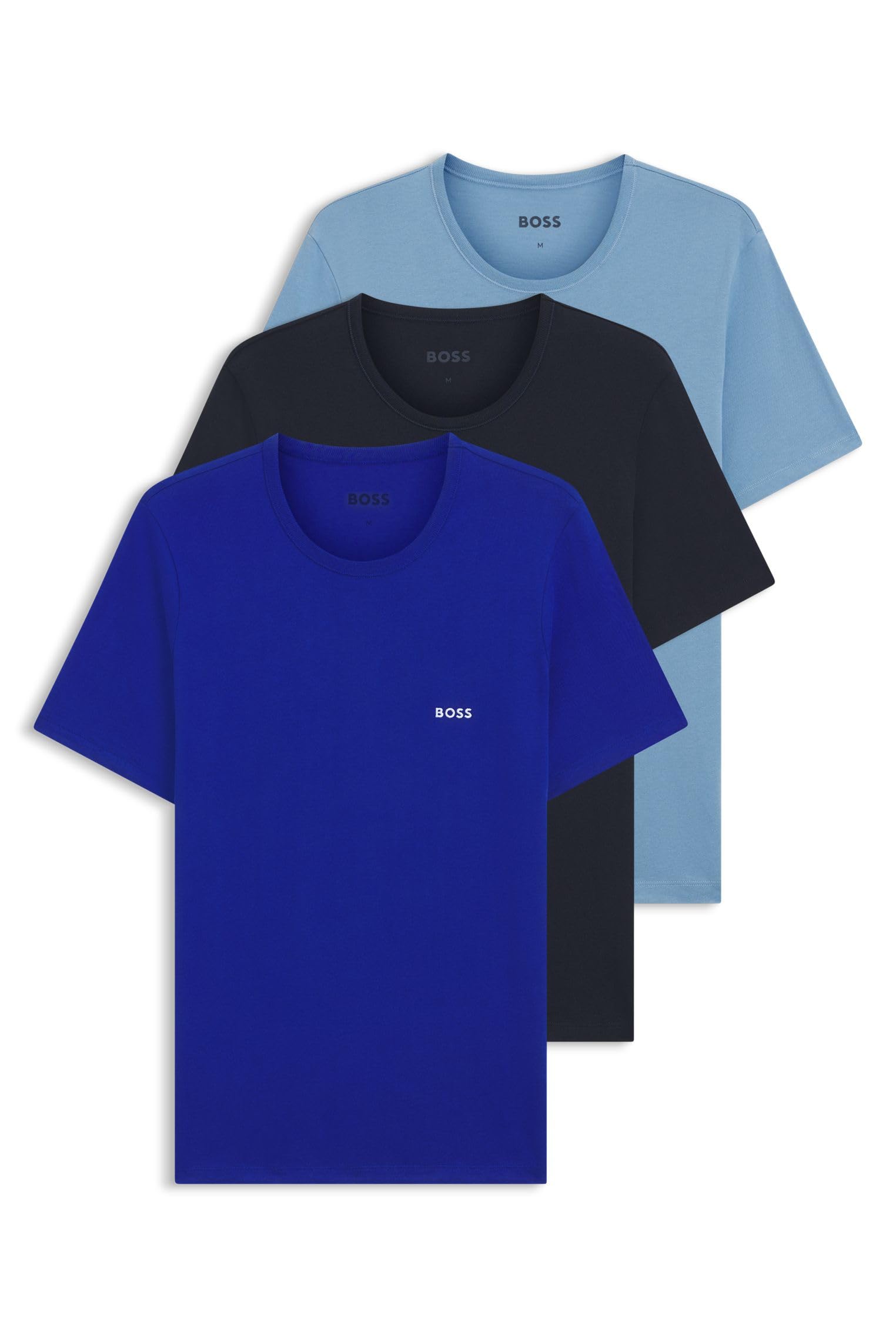 BOSS Mens TShirtRN 3P Classic Three-Pack Cotton T-Shirts