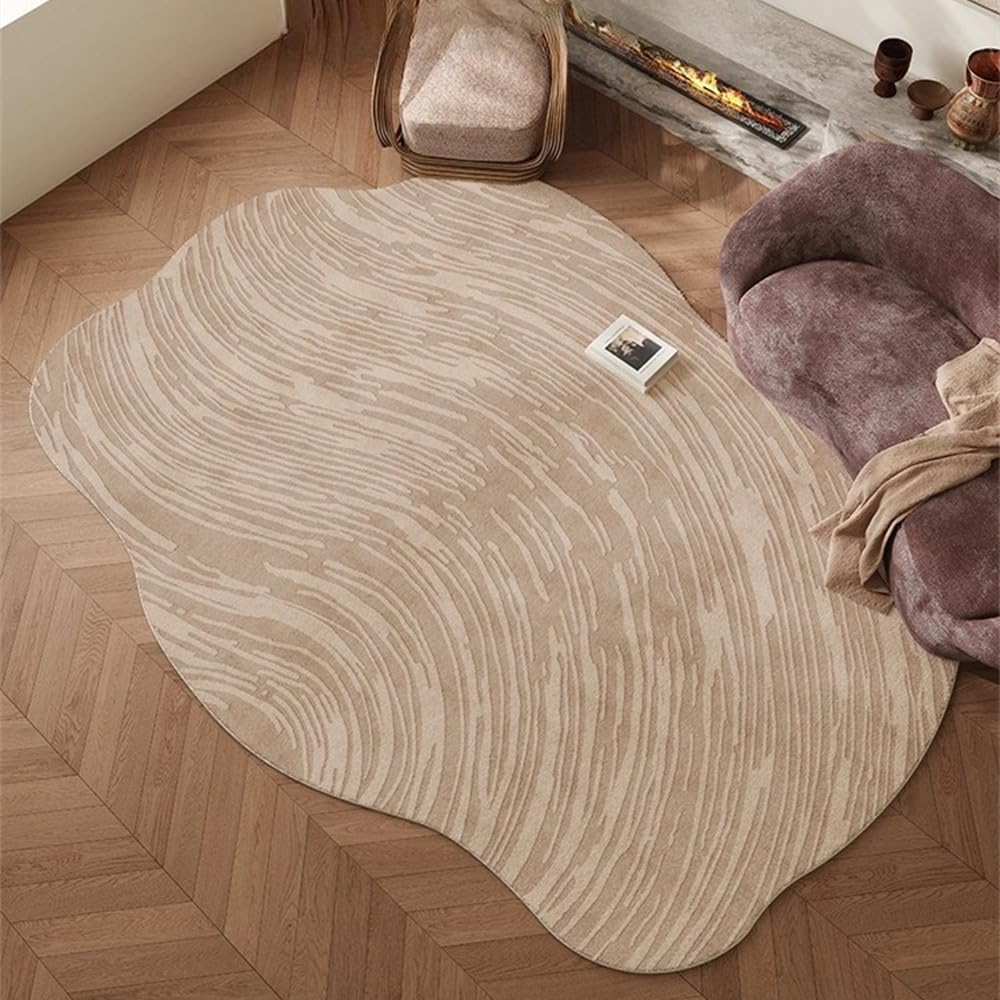 Irregular Shape Carpets for Living Room Thick Plush Study Floor Mat Fluffy Soft Lounge Rug Large Area Bedroom Decor Line,b,160x230cm