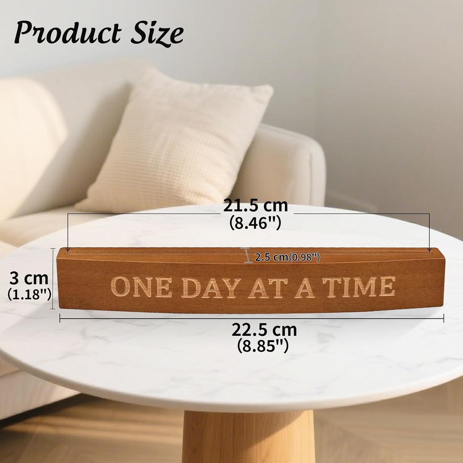 AA Coin Holder, Sobriety Coin Holder Bamboo-Wood Craft Display Stand Holds 6 AA Chips NA Medallions, Coin Rack as Sobriety Gifts for Men & Women