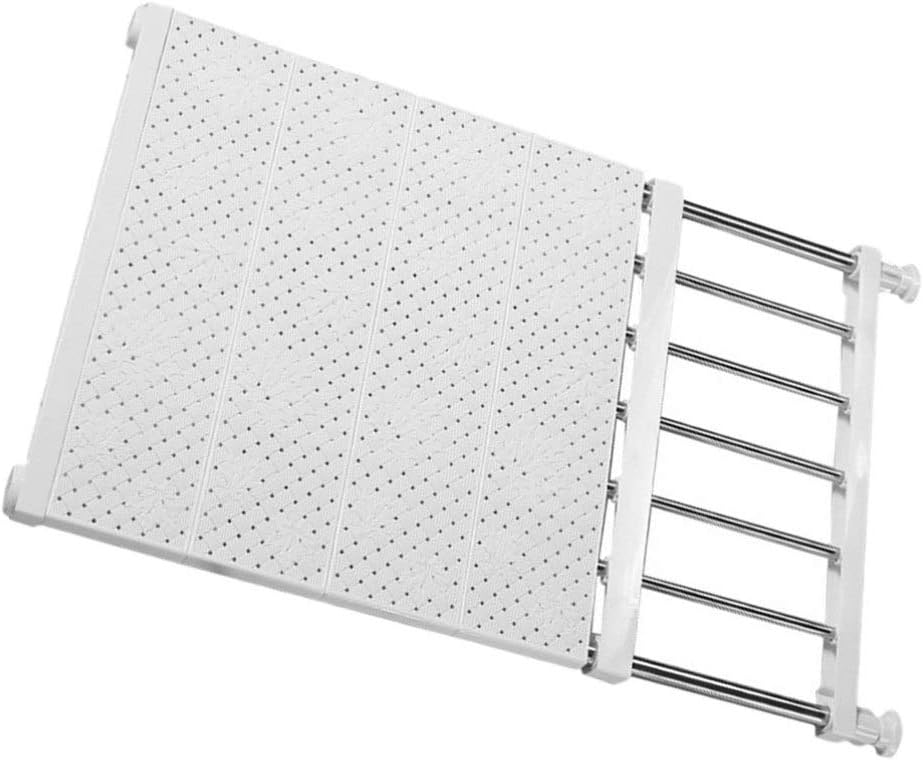 Cabilock 1pc Wardrobe Shelf Divider Multi-Function Closet Organizer for Clothes Shoes Retractable Design White for Space-Saving Storage