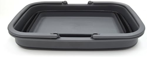 Miniatura 96 de SAMMART SAMMART - Bañera plegable con asa de 9.2L (2.37 galones) - Cesta de picnic portátil al aire libre/cráter - Bolsa de compras plegable - Azul