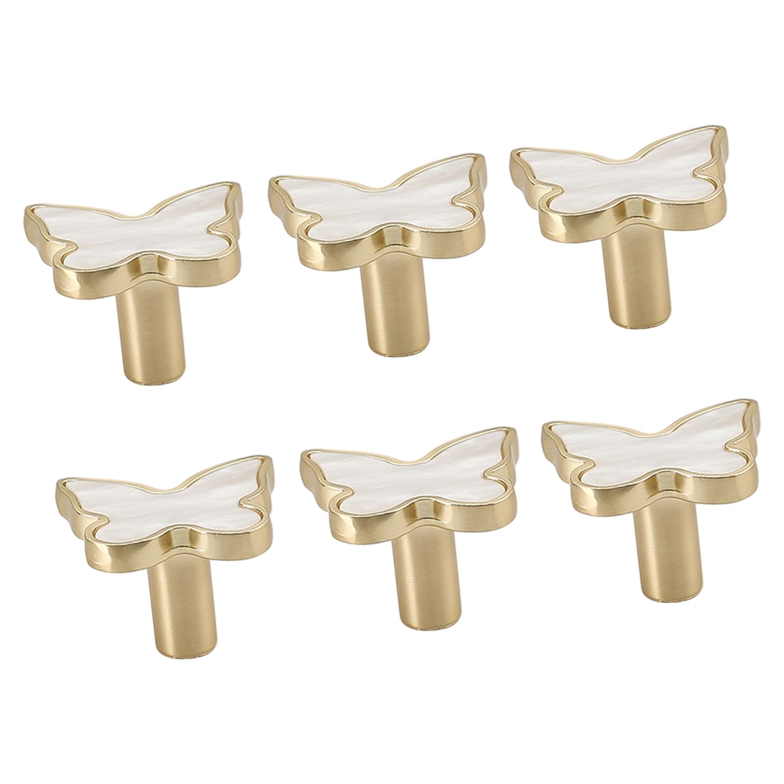 Alloneslife Snowflake White Modern Cabinet Knob Drawer Pulls Shell Butterfly Furniture Decorative Handle For Kitchen Cupboard Wardrobe Hardware Shell Butterfly Drawer Handles Dressers Replacement