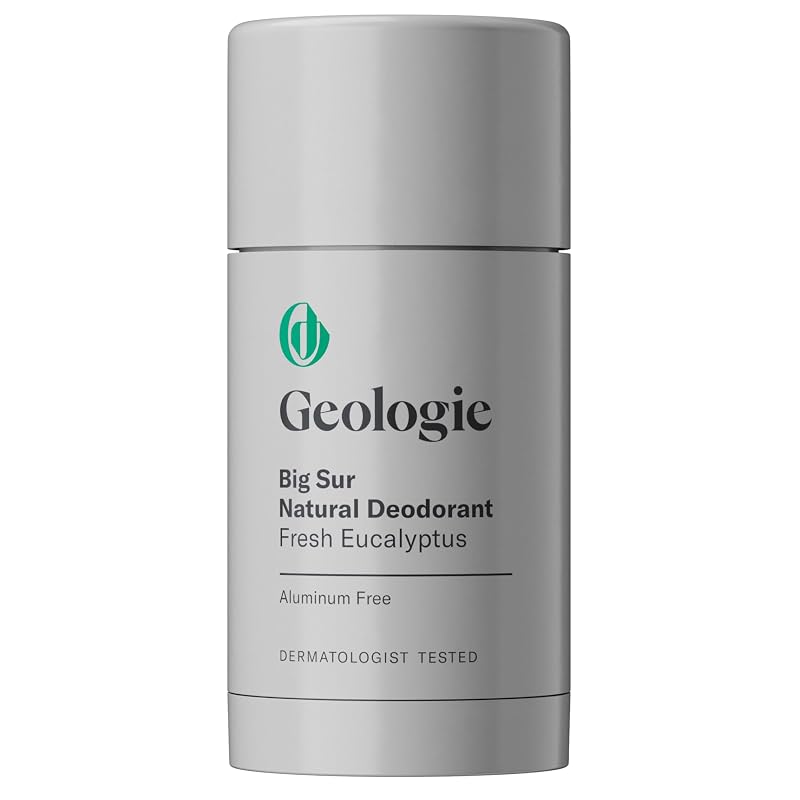 Desodorante natural Geologie Big Sur com fragrância de eucalipto, sem alumínio e bicarbonato, 74 g