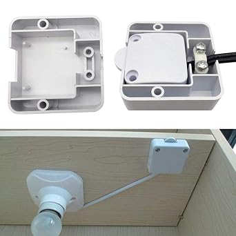 2 Pack Cupboard Door Lamp Switch Push to Break Cabinet Light Switch White