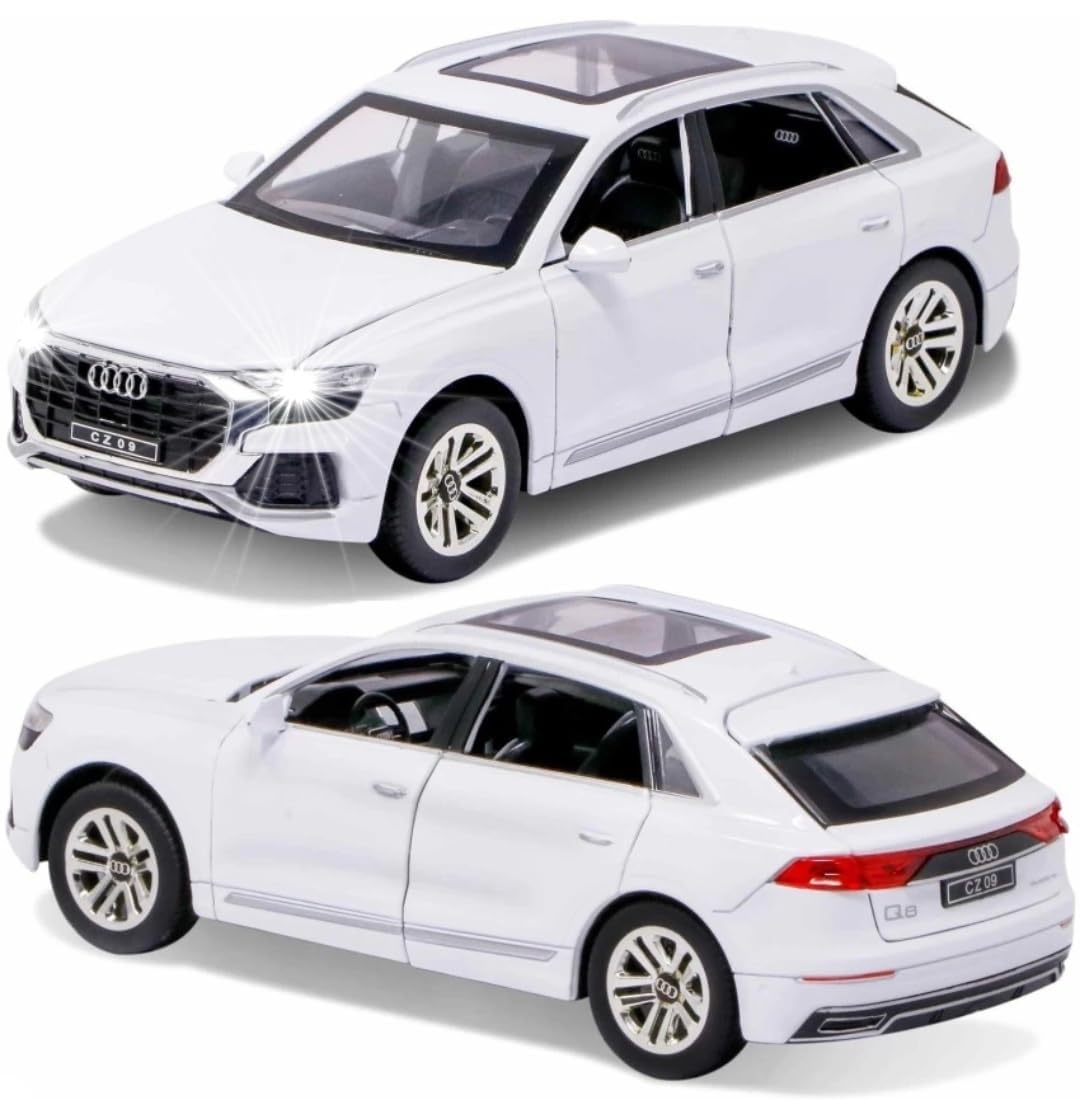 Adlon Audi Q8 SUV CAR Diecast Metal 1:32 Exclusive Zinc Alloy Metal Pull Back Die-cast Car Pullback Toy car with Openable Doors & Light Music Birthday Gifts Boys Toys for Kids (B0CRB9Y61R) Amazon Price History, Amazon Price Tracker