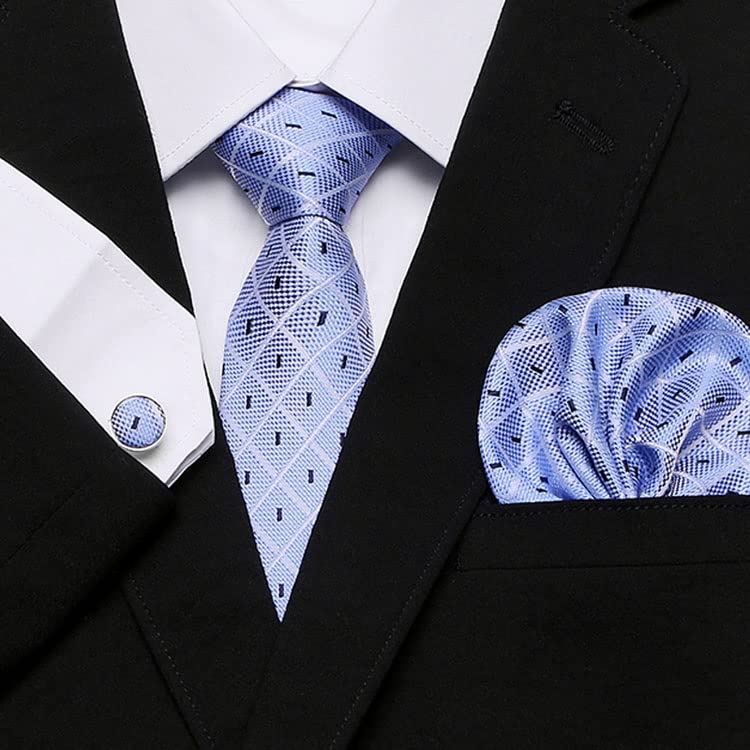 Corbata de seda tejida para traje con caja regalo miniatura 3
