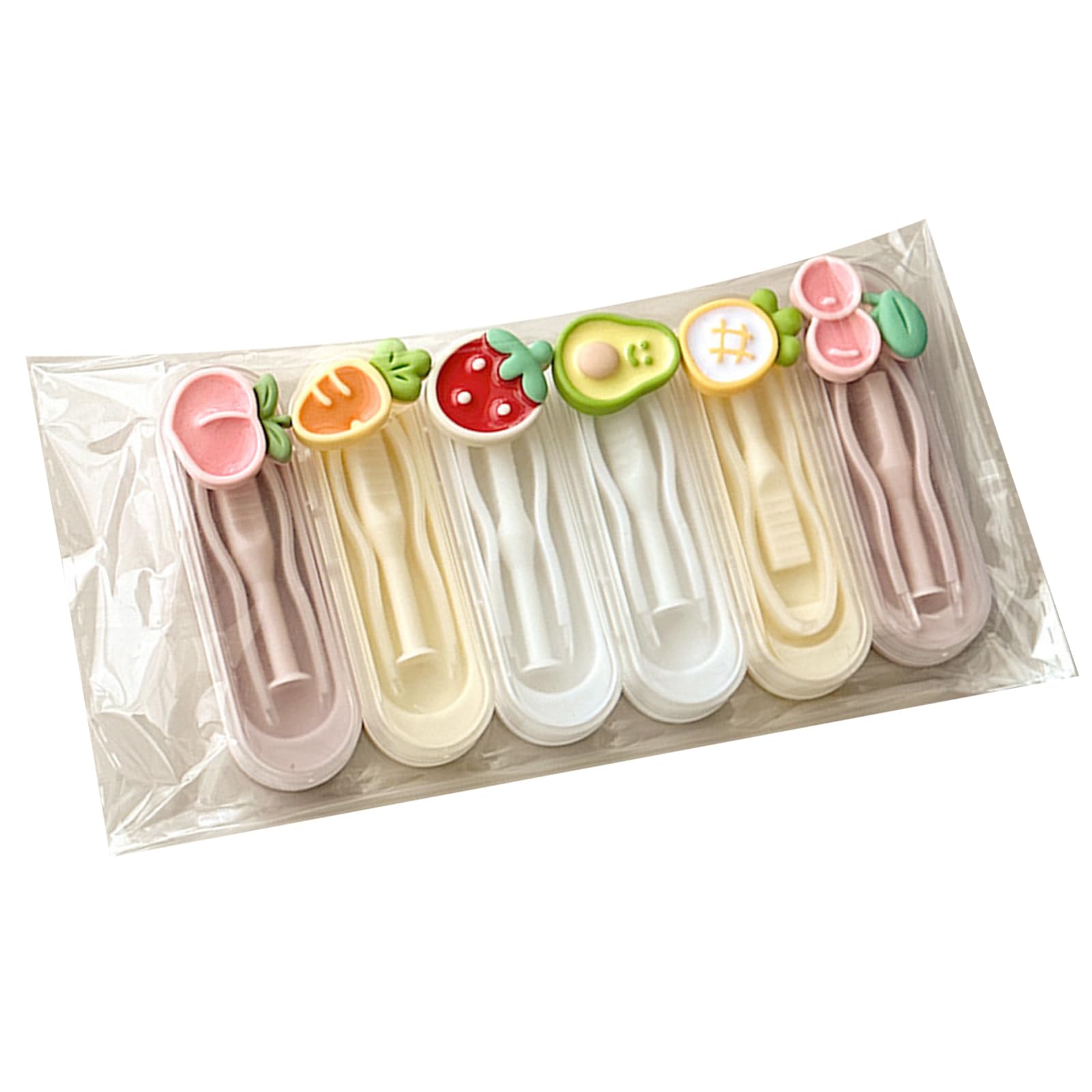 XuQiZZpp Reusable Silicone Lenses Tools Safe and Clean Eye Care Accessories with Easy Applicators Tweezers 6 Pack