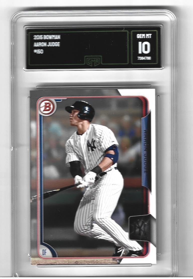 Graded Gem Mint 10 Aaron Judge Baseball Rookie Card 2015 Bowman #150 Yankees Superstar Mvp Player Home Run King