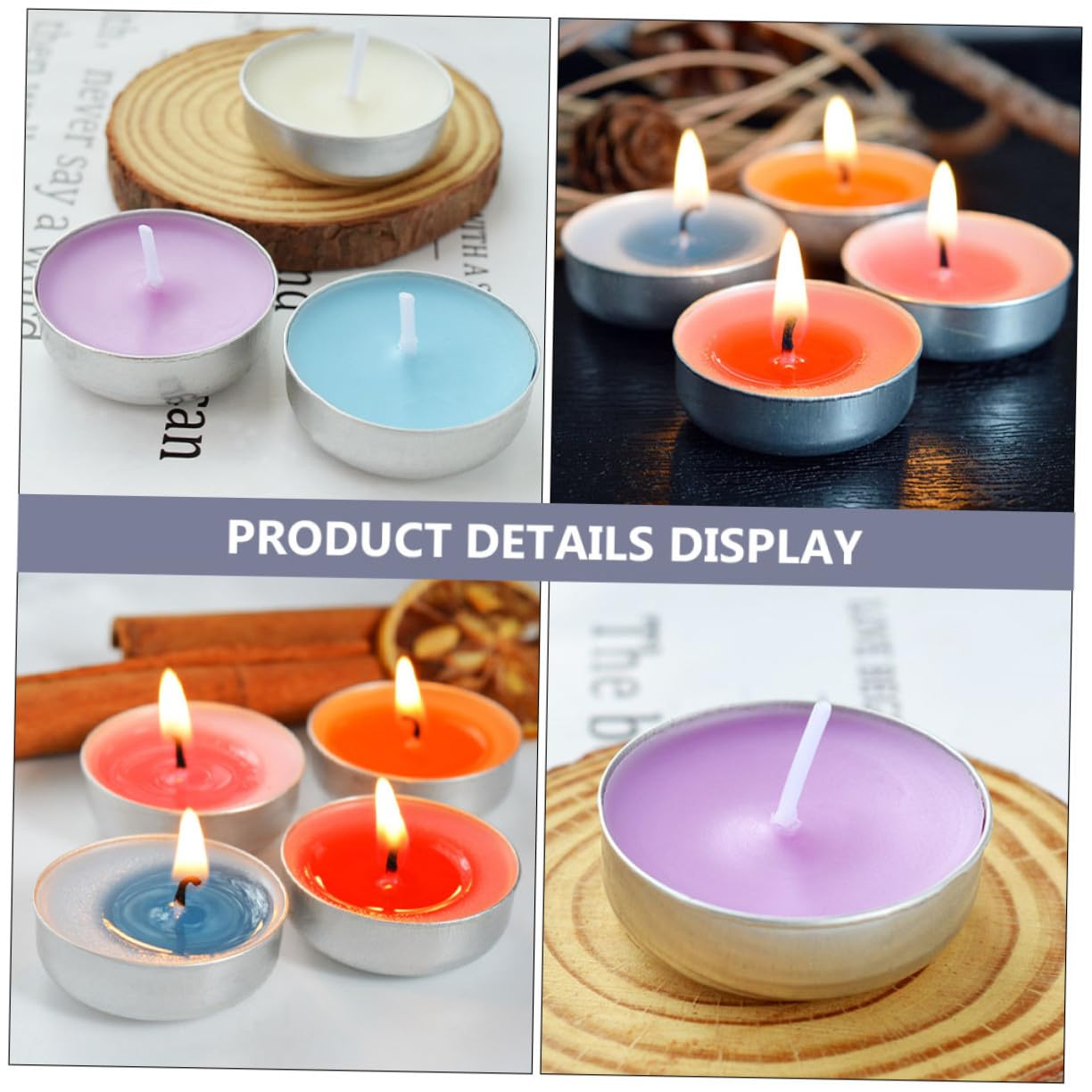 40 Velas Aromáticas de Cera sin Humo para Aromaterapia en Casa, Redondas de Aluminio, Relajación y Eliminación de Olores, Ideales para Propuestas Románticas