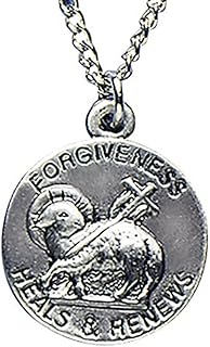 Reconciliation Lamb Pendant, First Confession Necklace, Stainless Steel