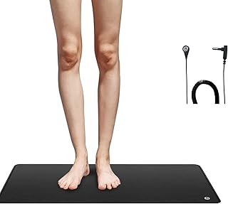 Grounding Mat Kit, Earth Grounding Mat with 15 Foot Cord, Foot Pad/Computer Mouse Mat for Sleep, Energy, Pain Relief, Inflammation, Balance, Wellness (11.8" x 39")