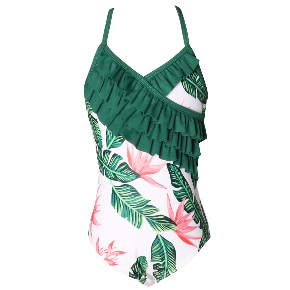 Buy KABETY Girls One Piece Unicorn Swimsuits Hawaiian Ruffle Swimwear