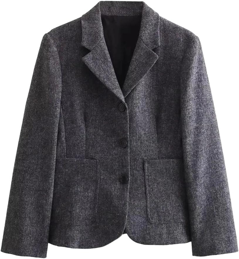 Women's Winter Single Breasted Suit Coat High Waist Skirt Set