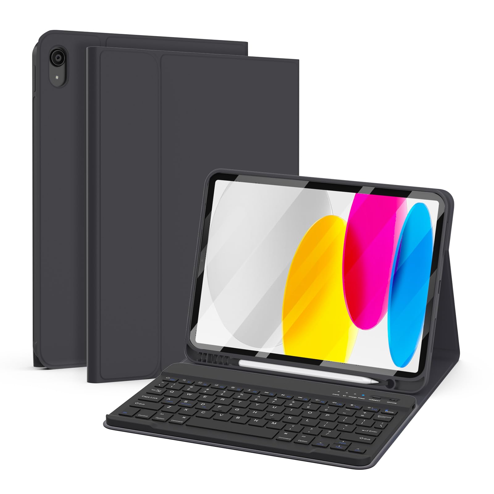 Étui avec clavier pour iPad résolvant le manque de frappe physique et de rangement - 8