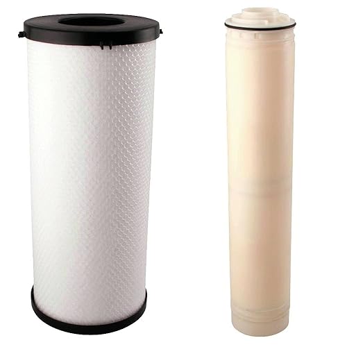 Watts Premier Paquete de repuesto de agua combinado de cartuchos, 1 cartucho de bloque de carbono de flujo radial y 1 cartucho TAC para sistema