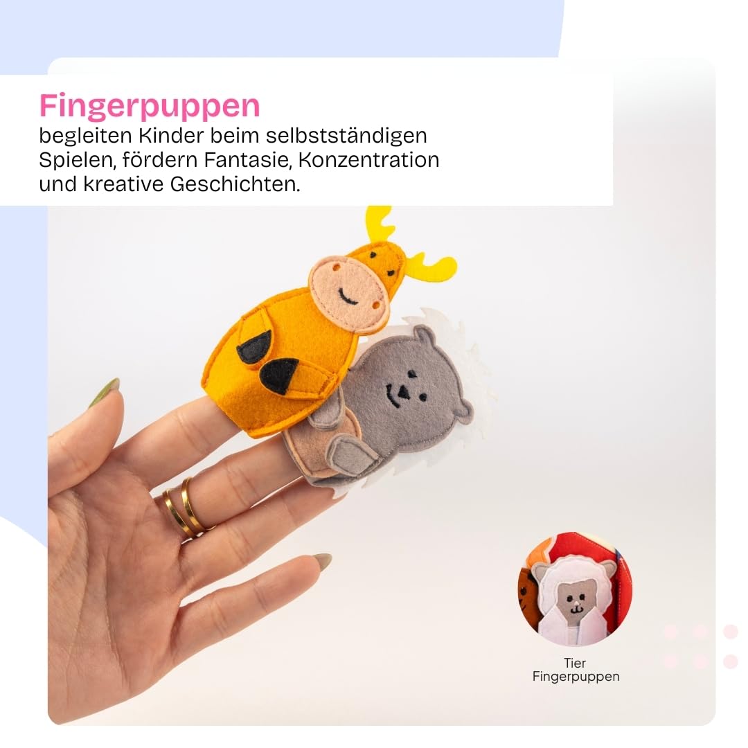 Jolly Designs – Pastell Junge Eule – 6 Seiten Premium Quiet Book – Montessori Spielzeug ab 1 Jahr – Motorik & Sensorik fördern – Handgefertigtes Filzbuch – Lernspielzeug für Kleinkinder – Busy Book