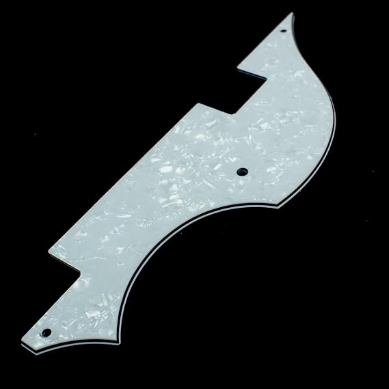 (F48) HOFNER Bass Guitar pickguard,Right handed,4ply white pearl