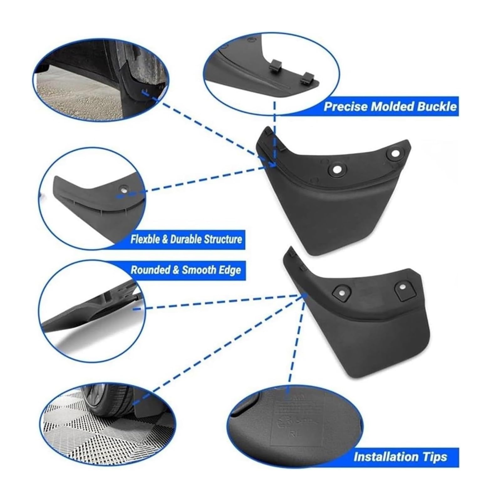 para Tesla para Model Y 2021-2023 Guardabarros Protección contra Salpicaduras Aletas para Coche Guardabarros de Coche