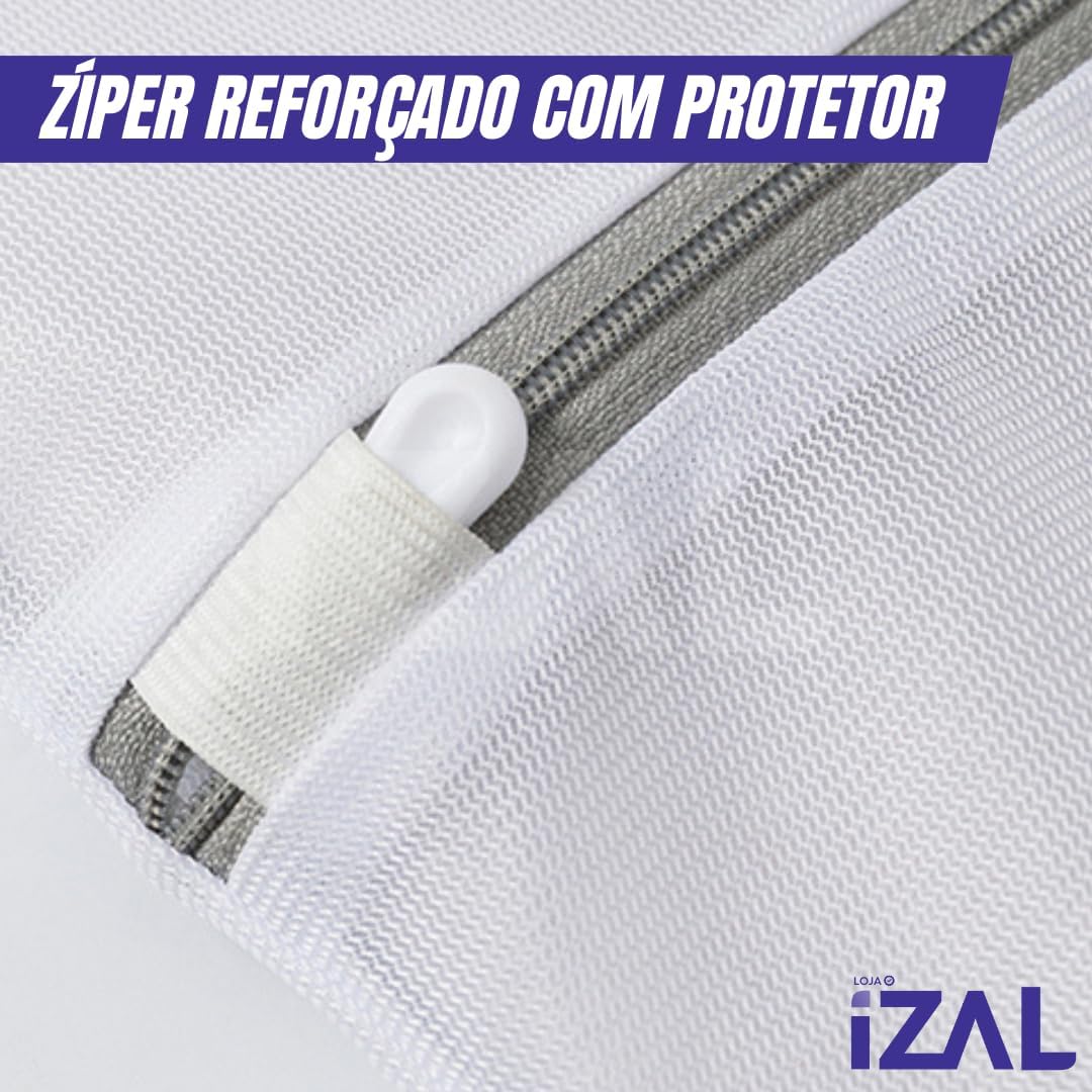 Kit C/7 Sacos Protetores para Lavagem de Roupas na Máquina | Rede de Malha com Zíper Reforçado | Organizadores Multifuncionais para Viagem, Tênis, Lingerie e Roupas Delicadas | Exclusivo Izal® Kit C/7 Sacos Protetores para Lavagem de Roupas na Máquina | Rede de Malha com Zíper Reforçado | Organizadores Multifuncionais para Viagem, Tênis, Lingerie e Roupas Delicadas | Exclusivo Izal®