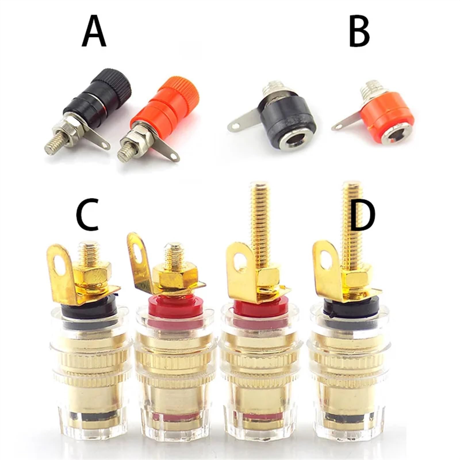 10 PZ Altoparlante Spina Banana Amplificatore Altoparlante Fai Da Te