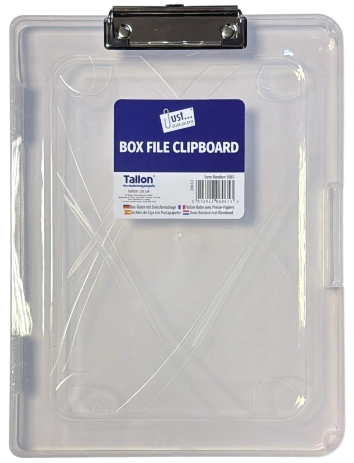 A4 Clipboard Box File with Storage – Transparent Waterproof Clipboard Case, Heavy Duty Plastic Writing Pad for Outdoor Office, Classrooms, and Jobsites (Clear)