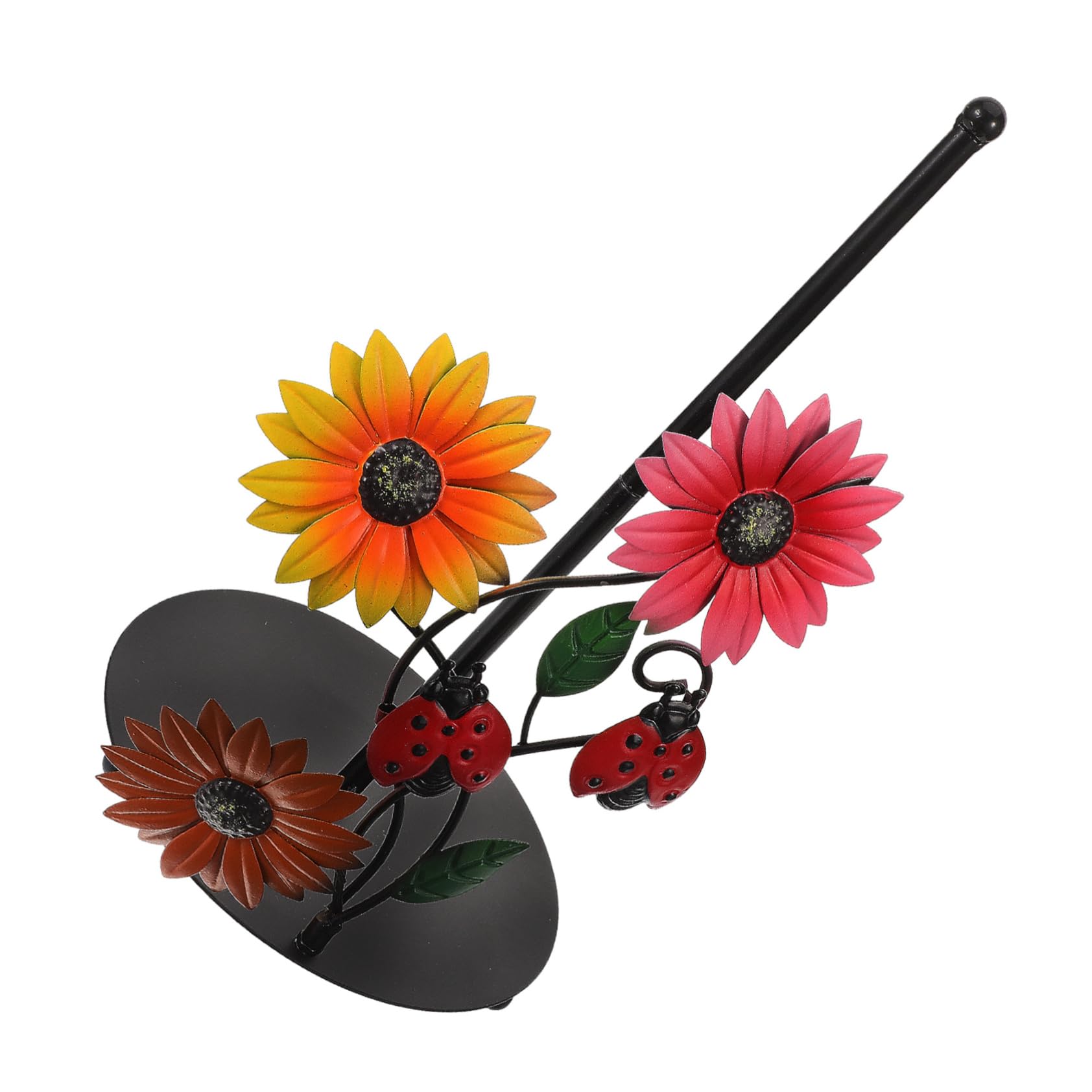 Porta Rotolo Carta Cucina in Ferro a Girasole Verticale | Design Decorativo, Base Stabile, Facile da Spostare, Organizzatore Compatto per Piano di Appoggio