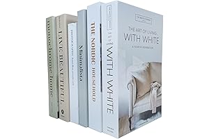 6-Piece Decorative Books for Bookshelf Styling: Elevate Your Space with Designer Faux Books