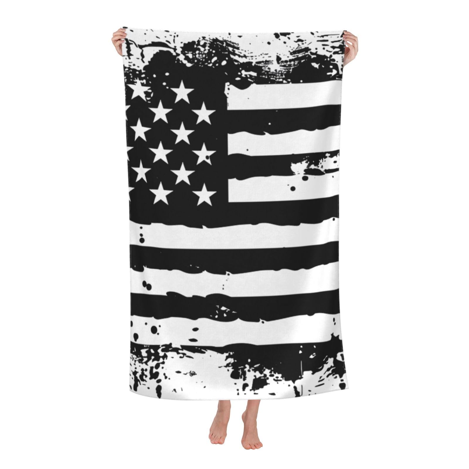 LSRCPD Beach Towel American USA Flag Microfiber Beach Towels Blanket Oversized Tropical Big Extra Large XL Pool Towels Quick Dry Sandproof for Women Girls Kids