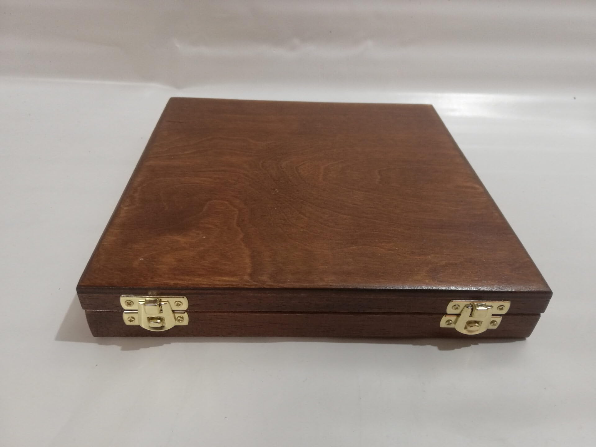 Caja para monedas y medallas de madera con terciopelo, 16 compartimentos 40x40 mm, monetario artesanal hecho a mano, colección numismática