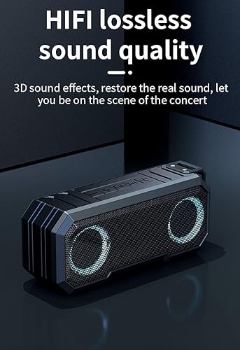 Miniatura 6 de E-SHIDAI Altavoces Bluetooth, altavoces Bluetooth portátiles con altavoces duales, pequeños pero potentes, batería de 12 horas, resistente al agua