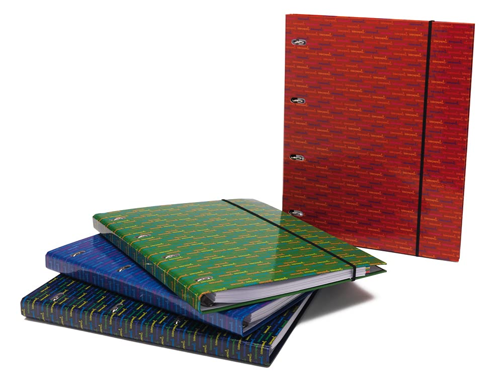 liderpapel 52395 liderpapel Series multilider A5 148 x 210 mm Cardboard Ring Binder 4 Rings 20 mm 120 Sheets 5 Strips Grid 5 mm Assorted Colours