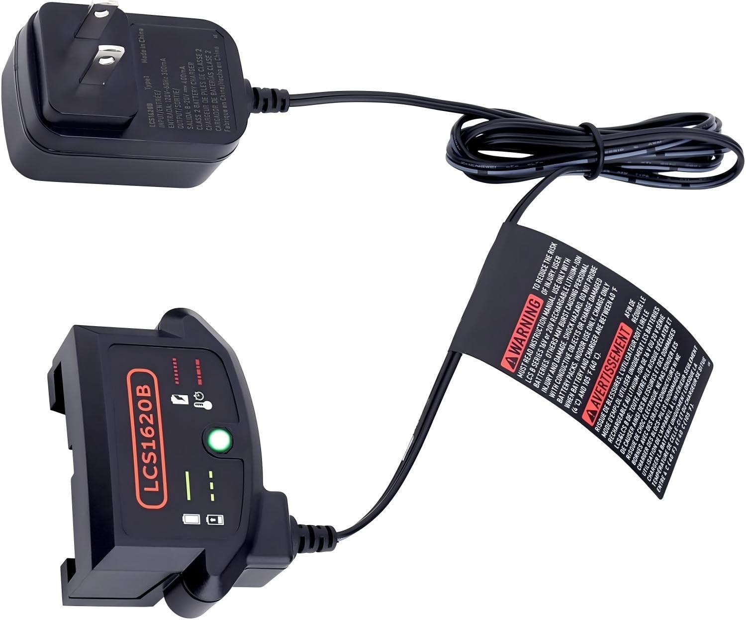 Biswaye LCS1620B Charger Compatible with Black and Decker 20V Lithium Battery Charger, Compatible with Black & Decker 20V Max Lithium-ion Battery LBXR20 LBXR20-OPE2 LBXR2020-OPE LB2X3020-OPE LB2X4020