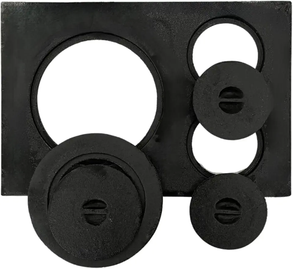 Chapa Paraná Para Fogão A Lenha 3 Furos Com Redução e Tampa