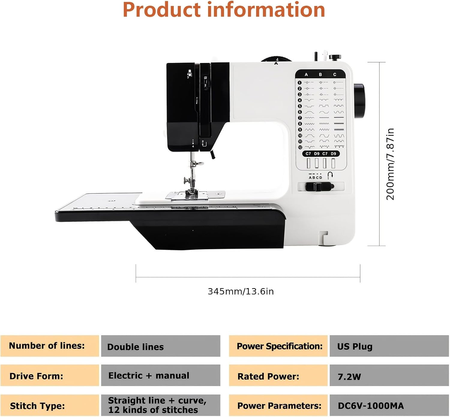 Sewing Quilting Machine, 4 step Buttonhole Sewing Machine 2 Thread Lockstitch 38 Built in Stitches Small Sewing Machines for Beginners Adults Home DIY - Image 3