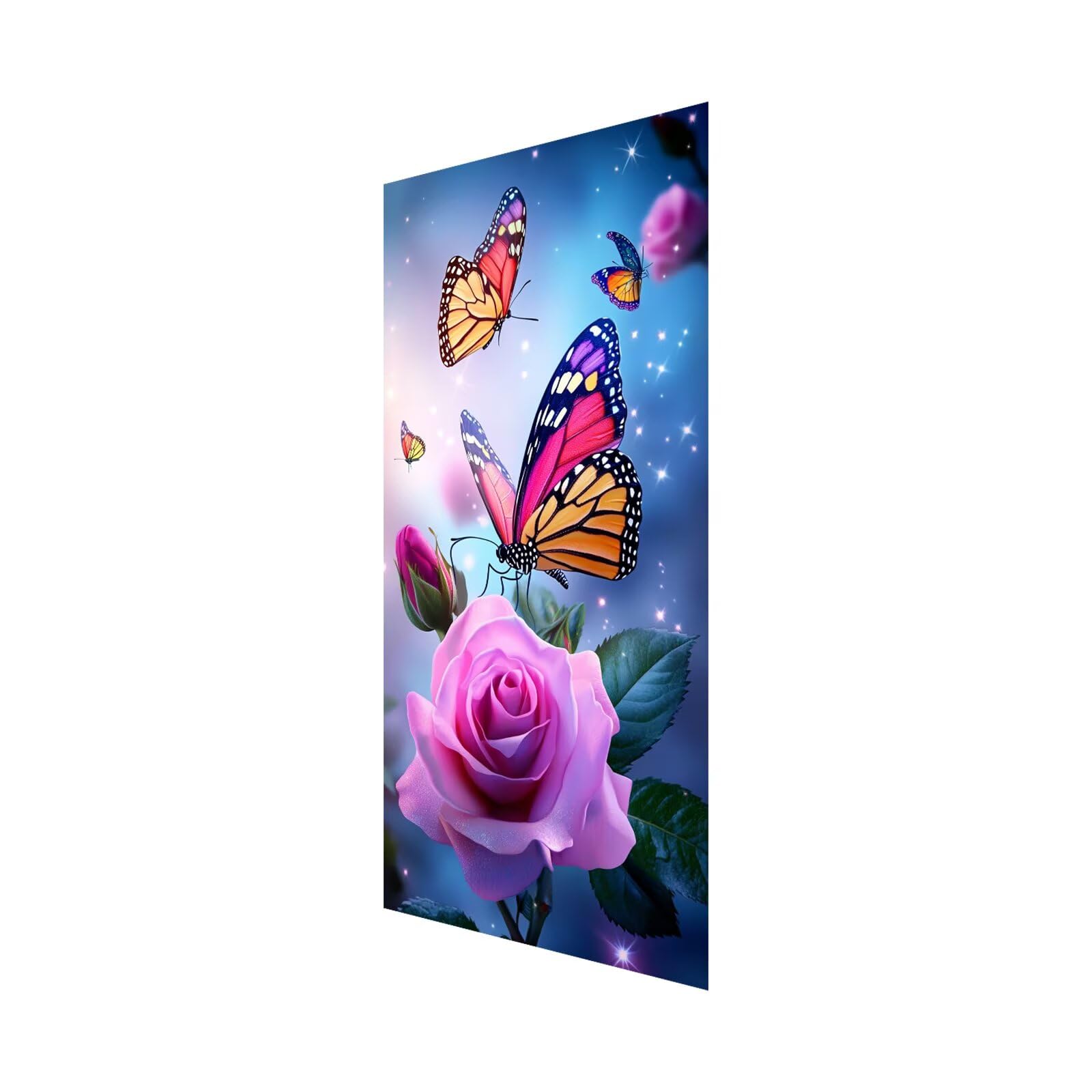 Malarstwo diamentowe XXL z motylem, obraz diamentowy 5D, obraz do samodzielnego wykonania, dla dziewczynek 8 lat, obraz diamentowy do pokoju, dekoracja ścienna D-5, 100 x 200 cm