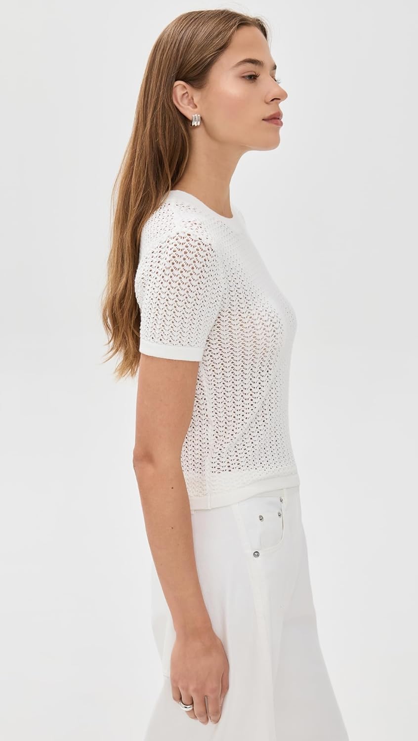 Joe's Jeans Womens The Crochet Baby Tee - Image 4