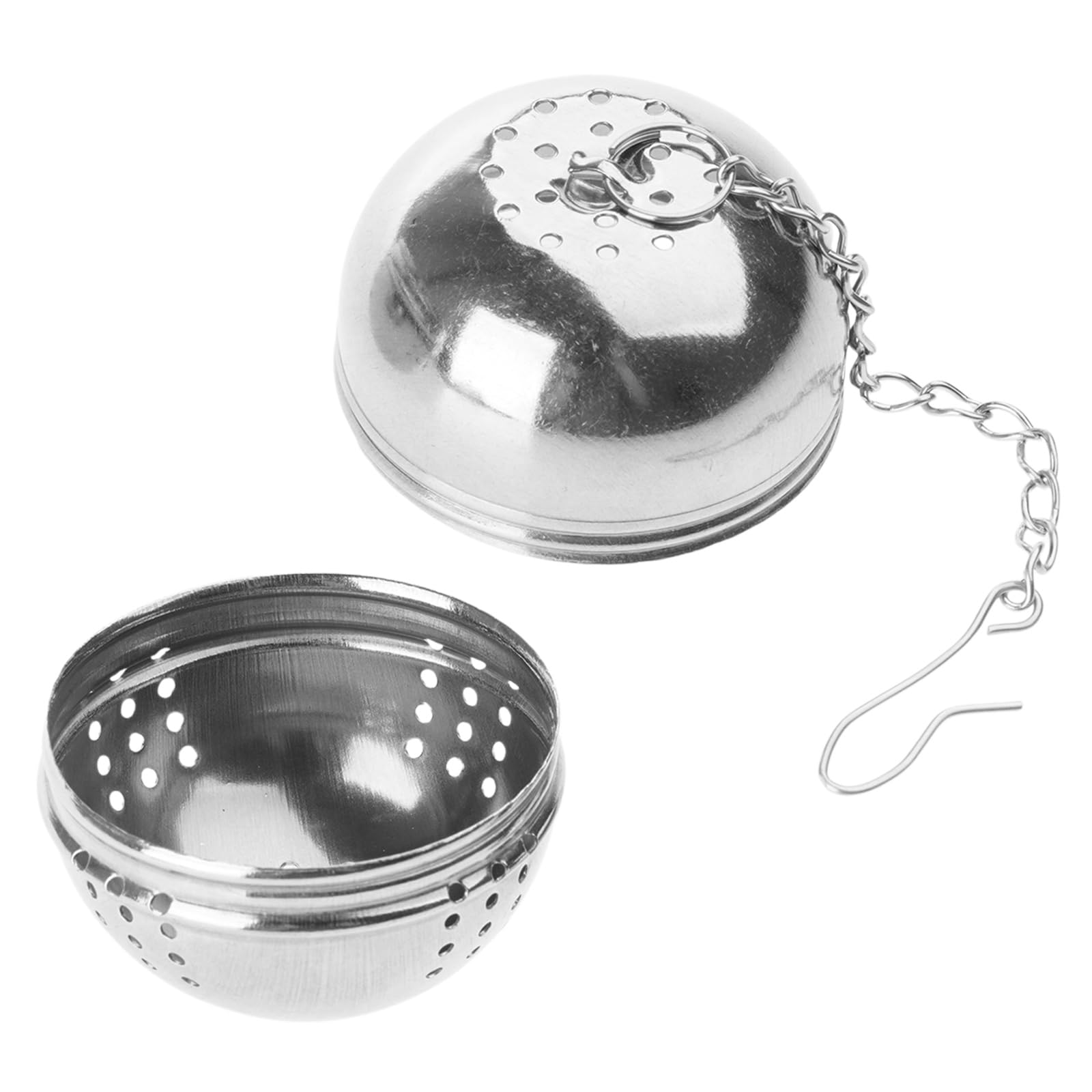 MALSSE Teas Ball Loose Leaves Spices Strainer Stainless Steels Teas Infuser with Rope Chain Leaves Spices Ball Strainer Filter Meshes Sieves