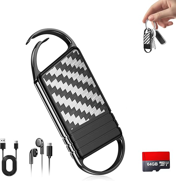 【64GB】 4800 Hours Voice Activated Recorder - Tallkcoder Dictaphone Recording Device MP3 Records with Playback, Digital Voice Recorder with AI Noise Reduction for Lectures Meetings Interviews Work