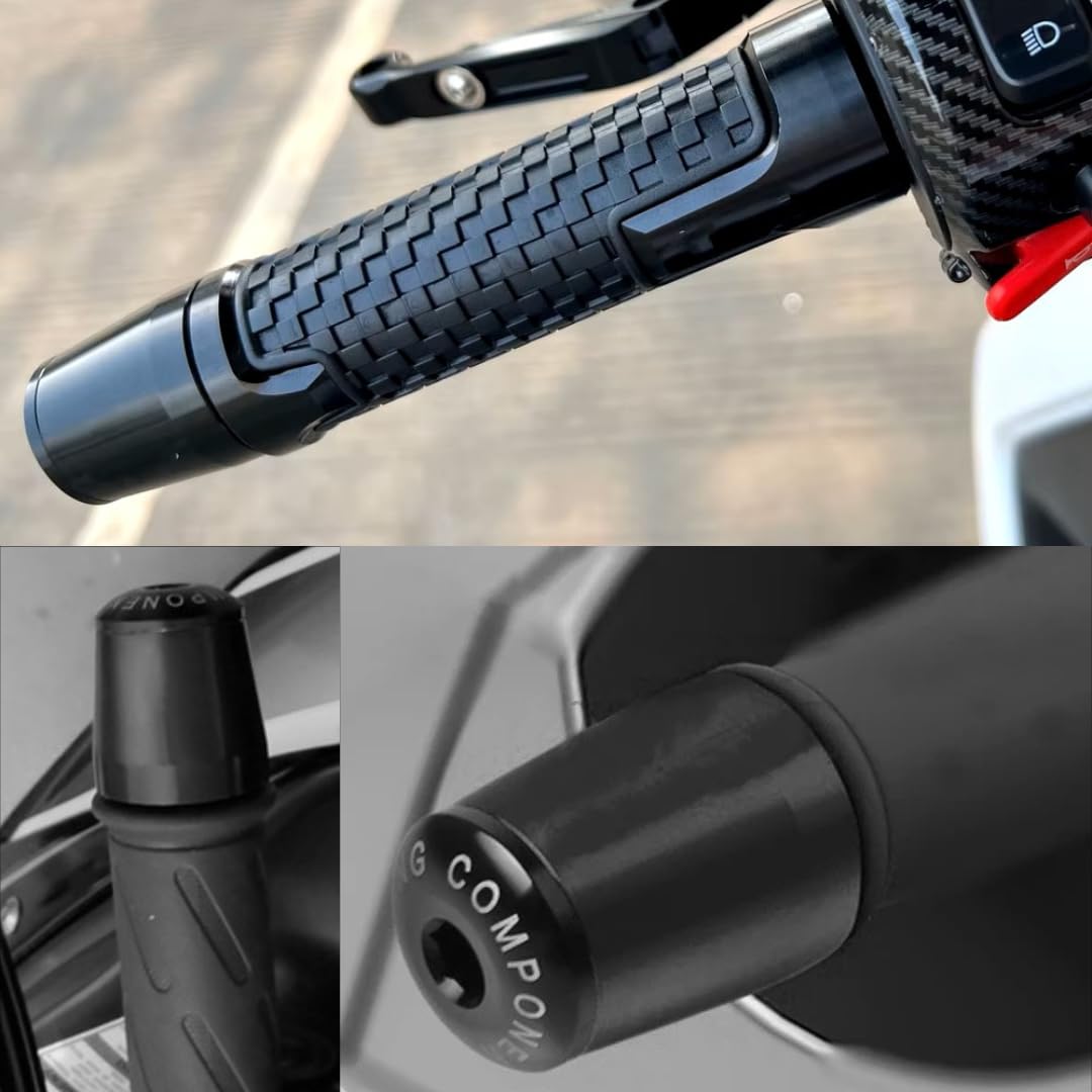 Contrappesi Manubrio Moto 22mm Universali, Contrappesi Manubrio Scooter, Bilancieri Manubrio Scooter Moto, Terminali Manubrio, Terminali Manopole Moto, Tappi Manubrio Moto Scooter in Alluminio CNC