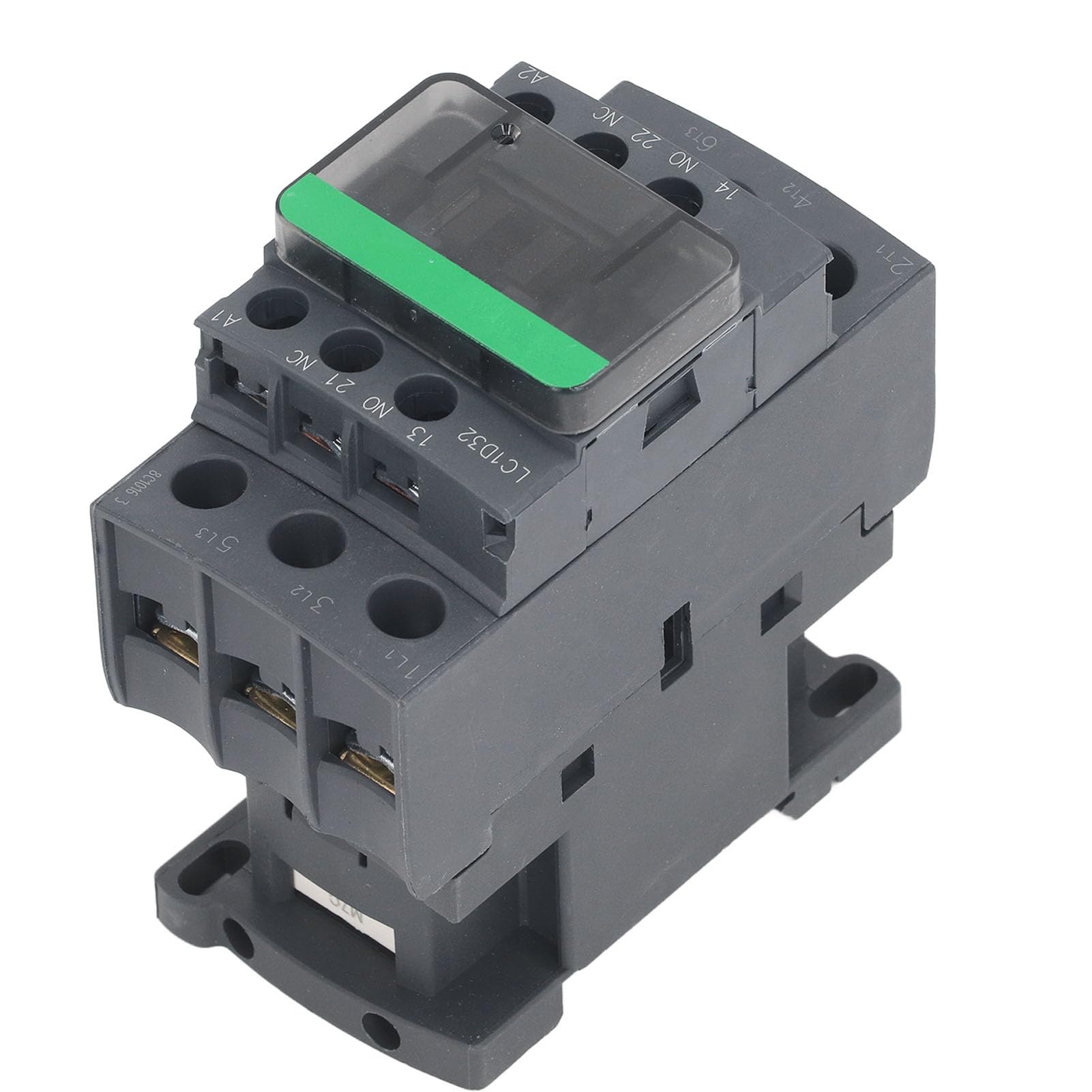 Contacteur AC LC1D32 32A Contrôleur de Moteur de Bobine Haute Tension, 1NO 1NC, Forte conductivité, pour Installation électrique Industrielle et Contrôle de Charging