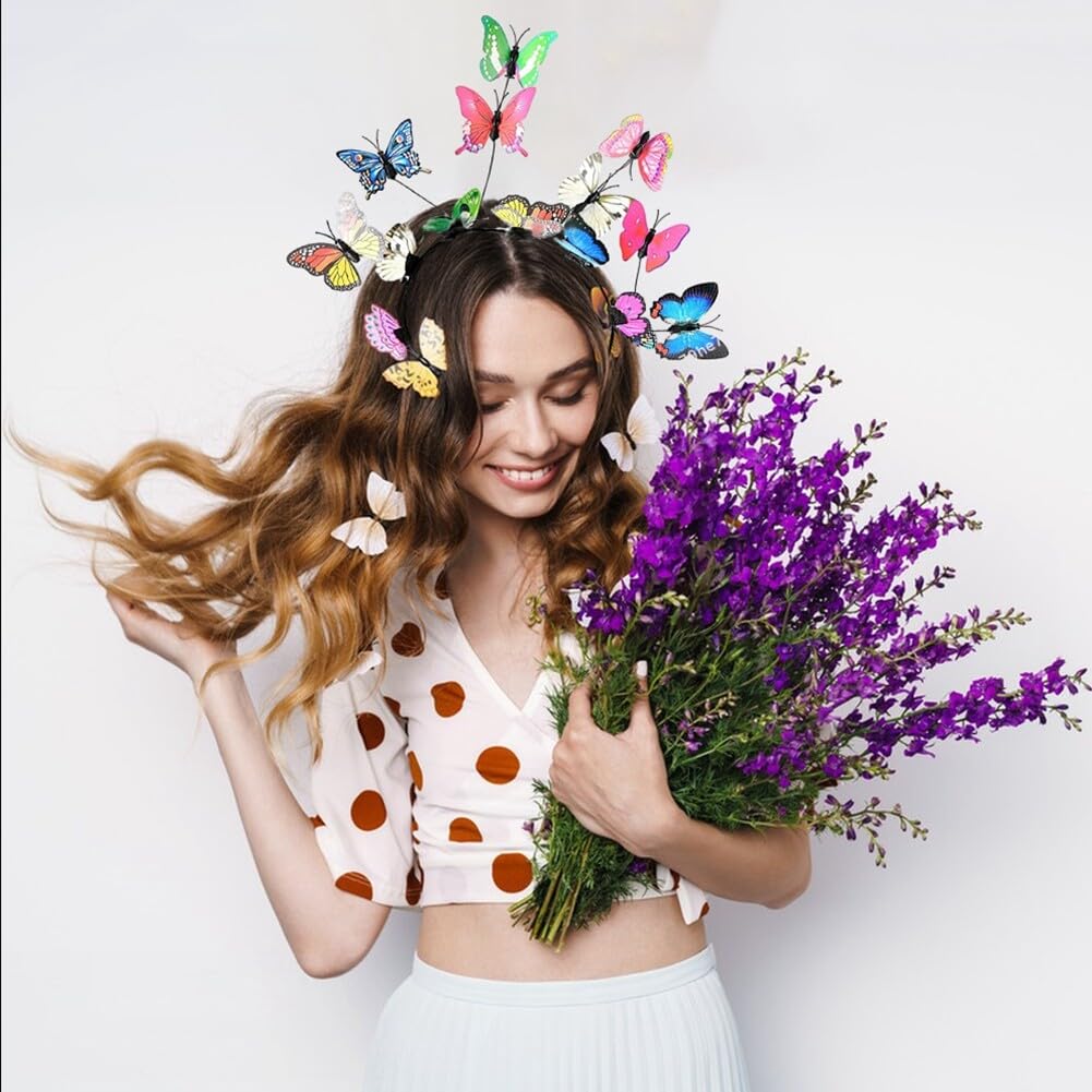 Amazon.com: Surakey Purple Butterfly Fascinator Hat Monarch 