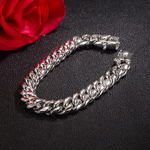 Pulsera clásica de plata 925 italiana hecha a mano para hombre miniatura 6