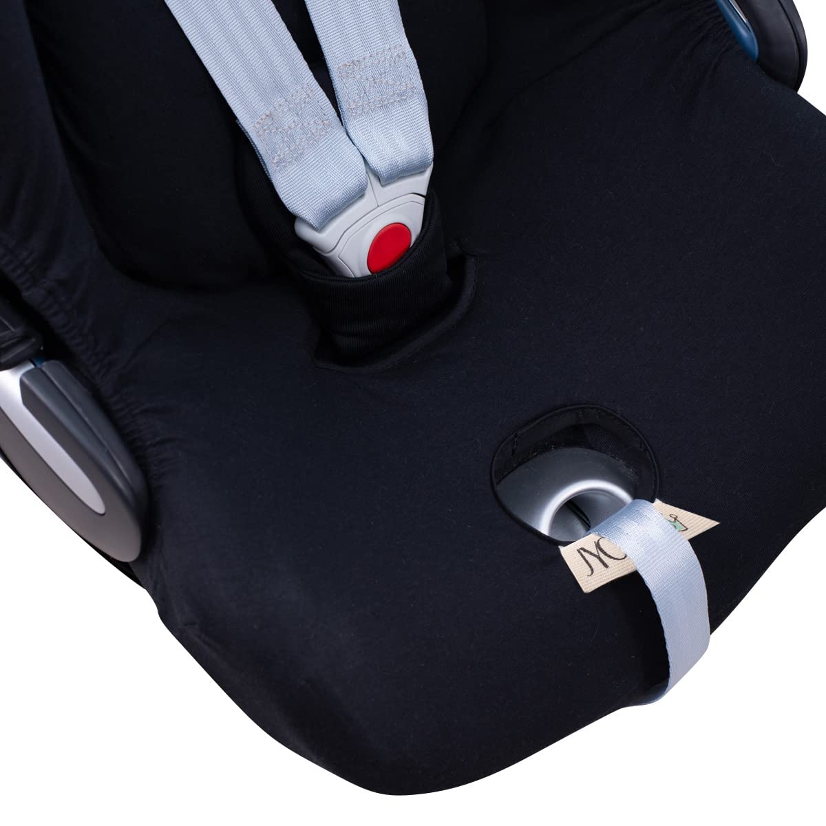 JYOKO Kids Funda de Algodón para Silla de Coche Compatible con Cybex Aton Cloud- Q-M-2-4-5 (Cloud Q-M, Black Series)