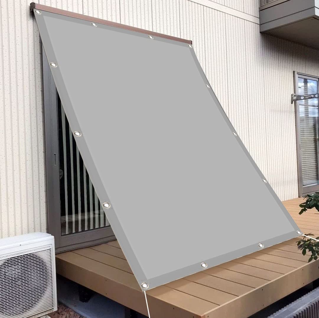 Voile d'ombrage rectangulaire 7 x 8 m pour bloquer la chaleur et la pluie sur la terrasse