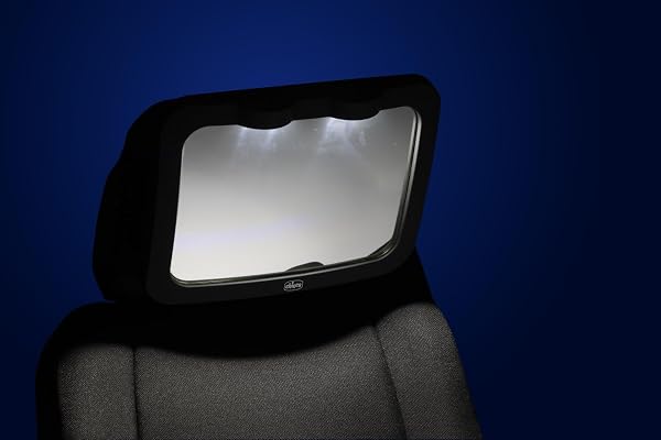 Chicco Specchio Auto Neonato con Luce LED per Sedili Posteriori | Specchietto Retrovisore con Illuminazione Soffusa Notturna e Cinghie Regolabili | Sicurezza e Controllo Bimbo Viaggio in Auto - 4