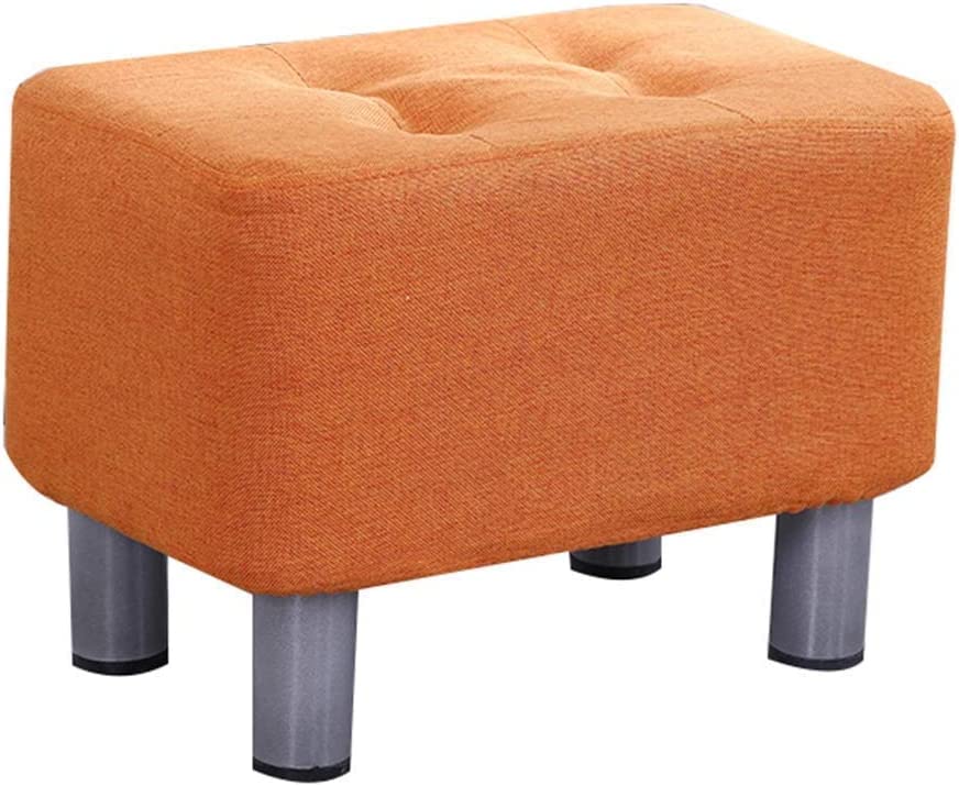 Repose-pieds tissu rembourré en bois massif avec assise stable