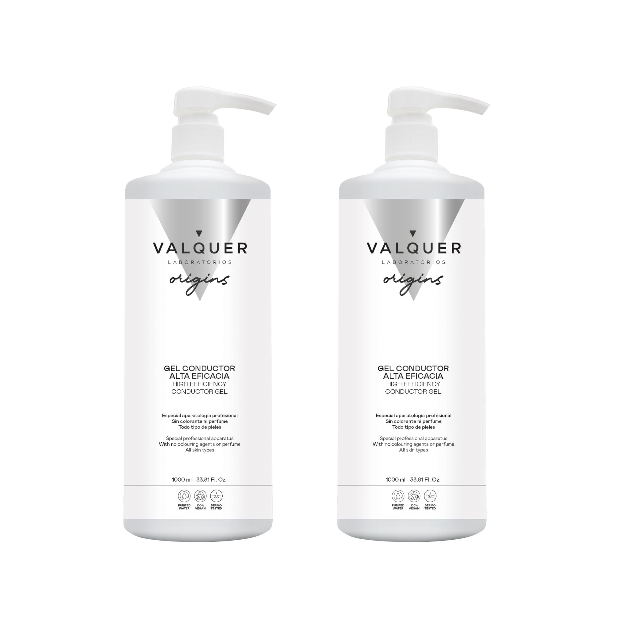 VALQUER Ultraschall-Leitgel für Gesicht und Körper | Professionelle Einsatz in Radiofrequenz-, Laser-Haarentfernung, Mikrostrom-, IPL- und Kavitation | Wasserbasiert, farb- und geruchlos | 2 x 1 L