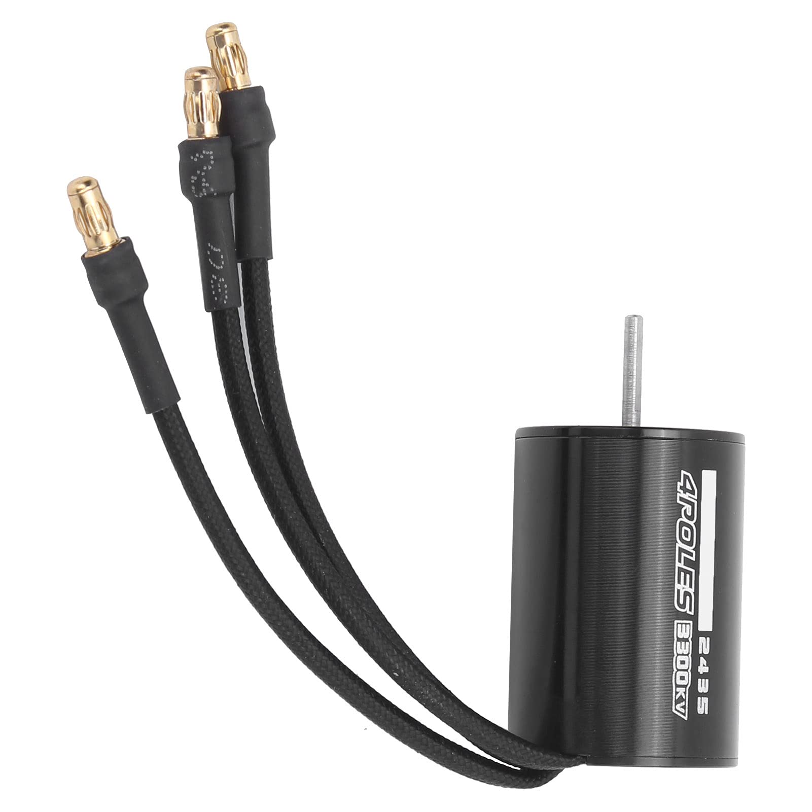 Cryfokt RC Ensorless Brushless Motor, 2435 3300KV Motor High Speed ABEC5 Large Bearing Aluminum Alloy + Copper Strong Toughness for 1/16 1/18 Remote Control Car